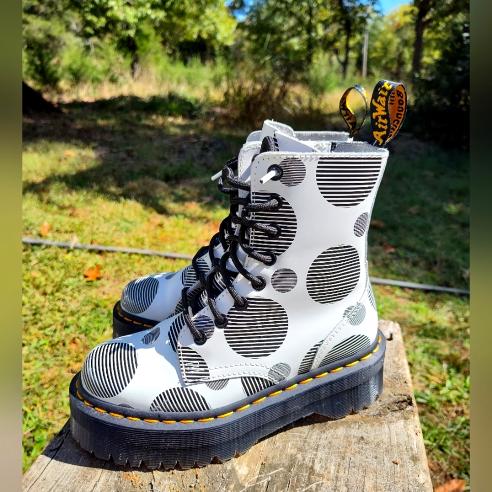 Dr Martens Jadon Polka Dot Combat Boot